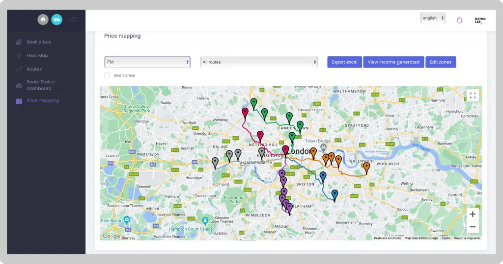 Price mapping interface